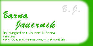 barna jauernik business card